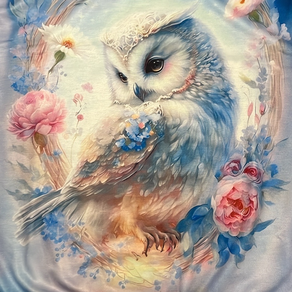 Nwot Beautiful Owl Design Thin Sweatshirt In Size Medium.